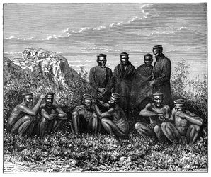 Le Zoulou, Afrique du Sud, vers 1890