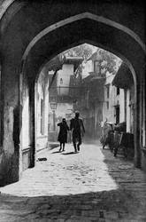 Le bazar de Lucknow, Inde, vers 1930