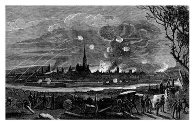Le bombardement de Strasbourg, France, 1875