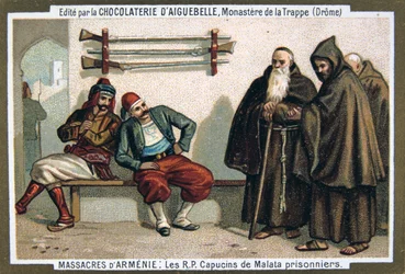 Les moines capucins de Malata faits prisonniers, 1895