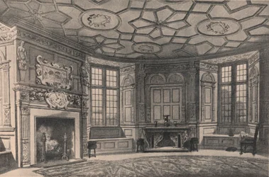 La salle à manger circulaire, Longford Castle, Wiltshire, 1915