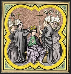 Le couronnement de Charlemagne 712-814, XIVe siècle 1849