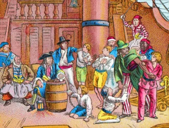 La cour martiale, vers 1905