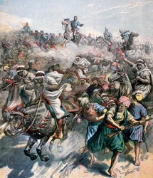 La mort du général Margallo, guerre du Rif, Maroc, 1893