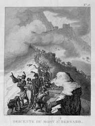 La descente du Mont Saint-Bernard