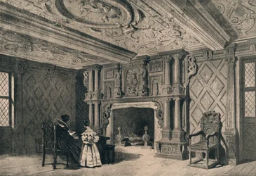 Le salon, Park Hall, Shropshire, 1915