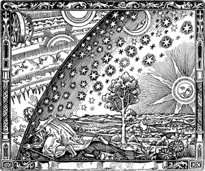 La limite du firmament, gravure de Flammarion tirée de L