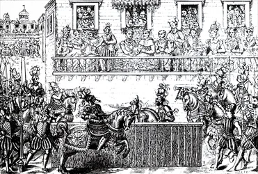 La blessure mortelle du roi Henri II de France