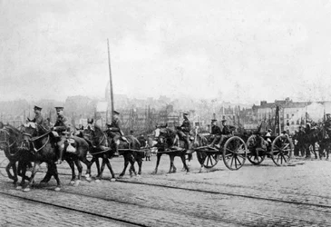 Les premières unités du Corps expéditionnaire britannique à Boulogne, Nord de la France, 1914-1920