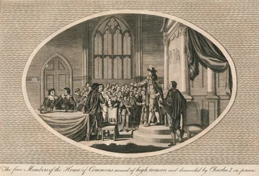 Les cinq membres de la Chambre des communes accusés de haute trahison, 1642