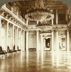 La grande salle de bal au Palais, Christiania, Norvège