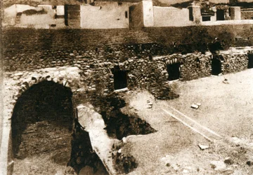 La grande terrasse sur le cryptoportique, Pompéi, Italie, années 1900