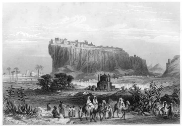 La forteresse de Gwalior, Inde, vers 1860