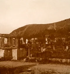 Le kiosque, Metzeral, nord de la France, vers 1914-1918