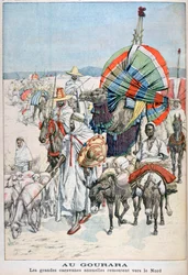 Les grandes caravanes annuelles se dirigeant vers le nord, Gourara, Algérie, 1903