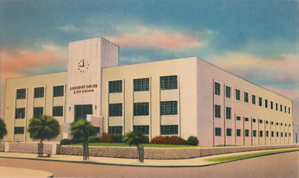 Le bâtiment moderne COFARMA, Barranquilla, années 1940