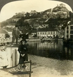 La vieille forteresse de Fredrikshald, Norvège, vers 1905