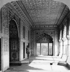 Le palais de Rang Mahal, la résidence royale de la reine moghole, Delhi, Inde, années 1900