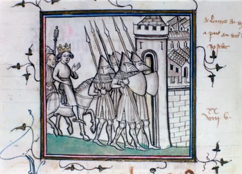 Le retour de Charles VI de France après la bataille de Roosebeke, 1382, 14ème-15ème siècle