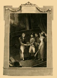 La reddition de Buonaparte à bord du Bellerophon, 15 juillet 1815, 1816