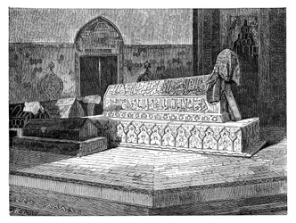 Le tombeau de Mehmed II dans la Mosquée Verte, Bursa, Turquie, 1895