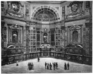Le tombeau du dernier de la famille Médicis, Basilique San Lorenzo, Florence, Italie, 1882