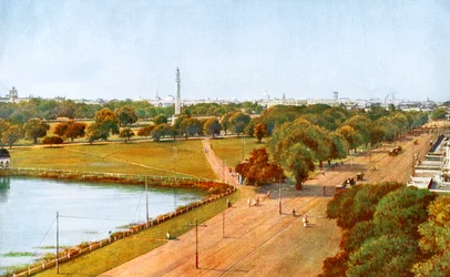 La vue de Chowringhee, Calcutta, Inde, début du 20ème siècle