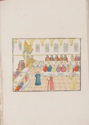 La cérémonie de mariage du tsar Mikhaïl Féodorovitch et Yevdokiya Loukyanovna, 1810