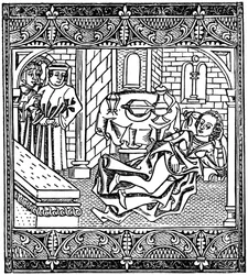 La femme de Xanthus endormie, 1485