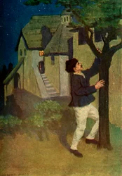 Le jeune homme secoue un arbre trois fois, 1917