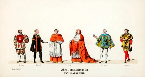 Conceptions de costumes de théâtre pour la pièce de Shakespeare, Henri VIII, XIXe siècle