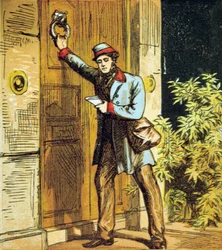 Voilà le coup de sonnette du facteur!, 1867