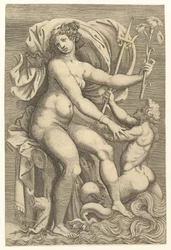 Thétis assise avec un triton