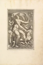 Thétis assise avec un triton