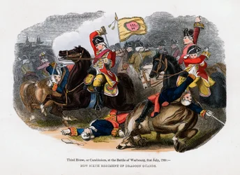 Troisième cheval, ou carabiniers, à la bataille de Warburg, 31 juillet 1760