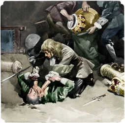 Thomas Blood tentant de voler les joyaux de la couronne de la Tour de Londres en 1671, 1937