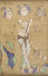 Trois figures, de la grotte 224, 4ème-6ème siècle