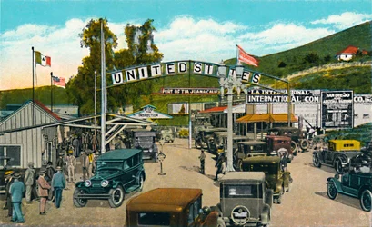 Tijuana, Mexique - ligne frontière internationale, vers 1939
