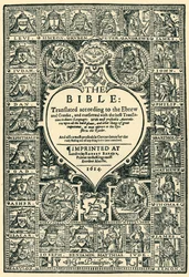 Page de titre de la Bible de Genève, 1614, 1943