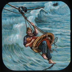 Au secours : la bouée de sauvetage, vers 1900