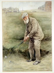 Tom Morris senior, golfeur britannique, portrait