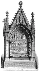 Tombe de Dagobert I 603-689, roi mérovingien, Basilique Saint-Denis, 1849