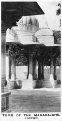 Tombe des maharajas, Jaipur, Rajasthan, Inde, vers 1925
