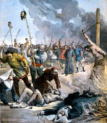 Torture et meurtre de religieuses et de prêtres chrétiens pendant la révolte des Boxers en Chine, 1891