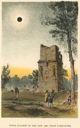 Éclipse solaire totale de 1860 observée depuis Tarragone, Espagne, 1884