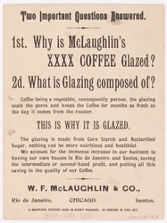 Carte de visite, Publicité pour le café de McLaughlin de la série Scènes et vie des enfants