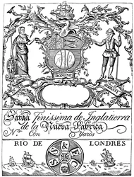 Étiquette commerciale de la South Sea Company, 18e siècle 1894