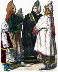 Costume traditionnel russe, vers 1850