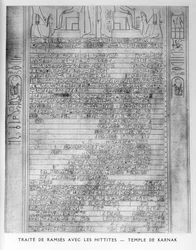 Traité de Ramsès et du peuple hittite, Temple de Karnak, XIXe siècle