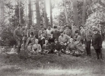 Tsar Alexandre III avec famille et amis lors d